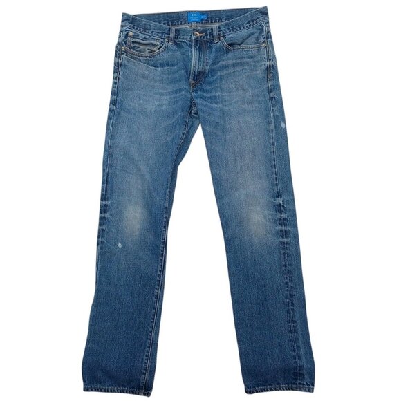 Club Monaco Jeans Mens 33x32 Blue Japanese Indigo Denim Straight Leg Made Japan - Picture 1 of 11